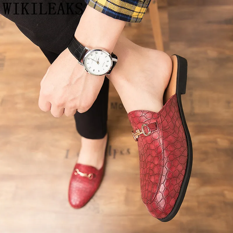 Мужские кожаные шлепанцы дизайнерские сандалии модная пляжная обувь домашние