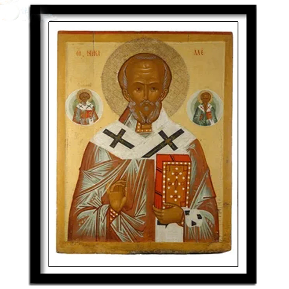 Полностью квадратные diy 5d алмазы st. Николас myra картина алмазной мозаики вышивка религиозные 5d фотографии по номерам