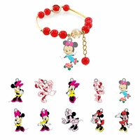 disney animated character minnie play shape red beaded bracelet personality epoxy resin bracelet bracelet pendant jewelry