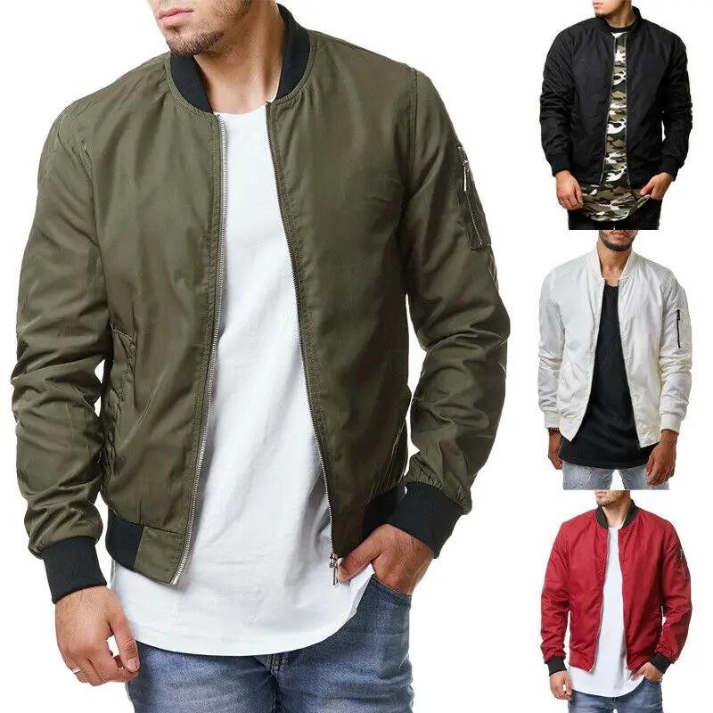 Мужская бейсбольная мужской тонкий жакет повседневная деловая черная зеленая
