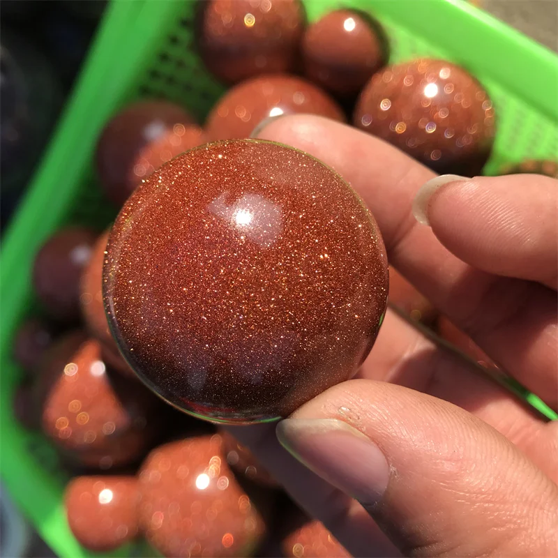 

Golden Sand Gem Stones Round Ball Crystal Healing Sphere Massage Rock Decor Jewelry Design home decoration gift Golden Sand G