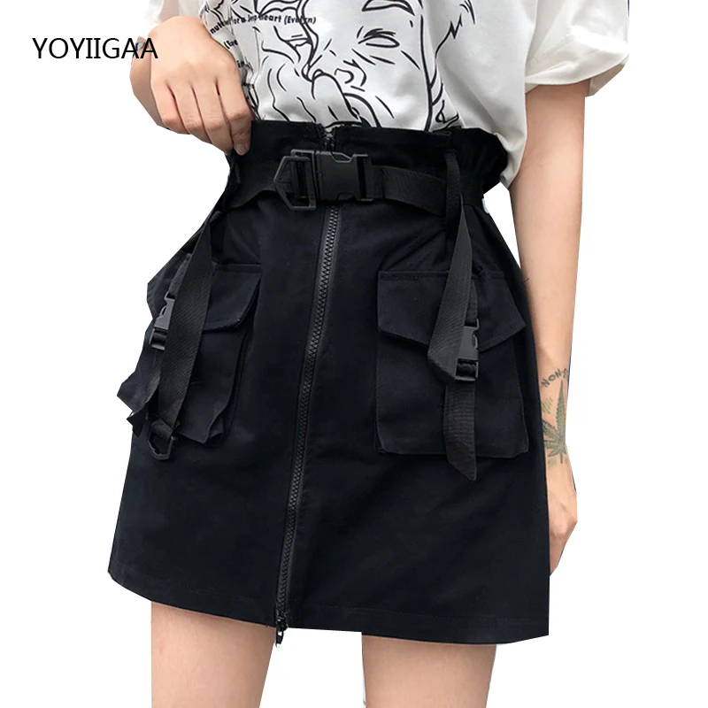 Высокая талия трапециевидная Женская мини юбка модная облегающая женская