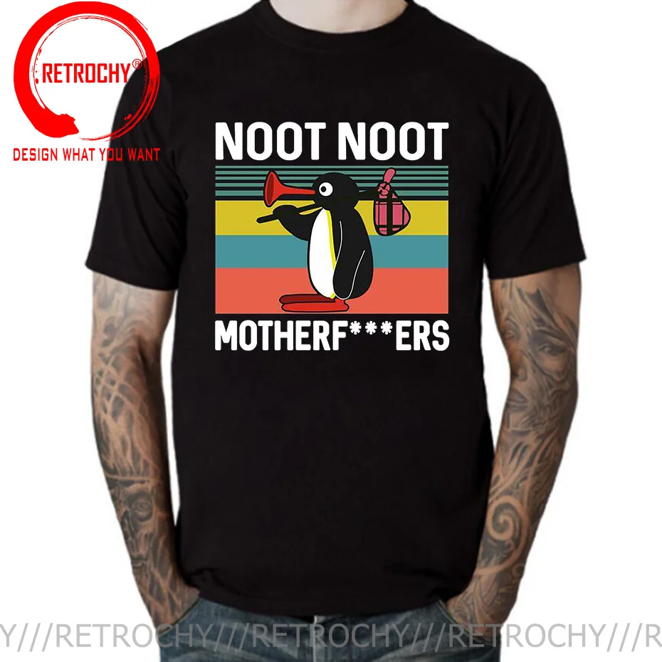 

Kawaii Anime Noot футболка Pingu мультфильм смешной Пингвин мем Harajuku винтажные милые топы Летняя Повседневная хлопковая свободная футболка