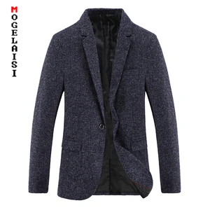 Мужские блейзеры больших размеров 46-54, тонкий осенний модный мужской костюм из полиэстера, повседневные темно-синие костюмы A037-GSXF1902