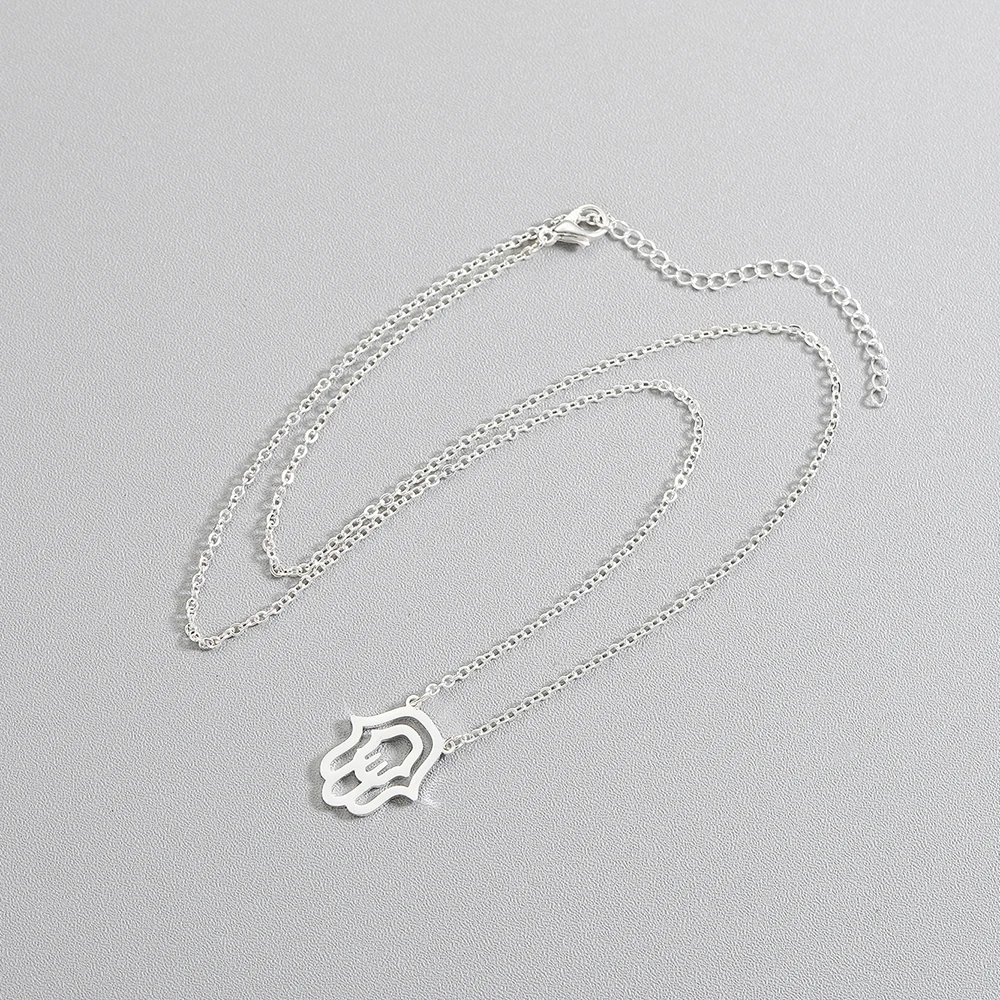 Чандлер дьявол Хамса ожерелье Йога Длинная цепочка Ожерелье Полые Ручные