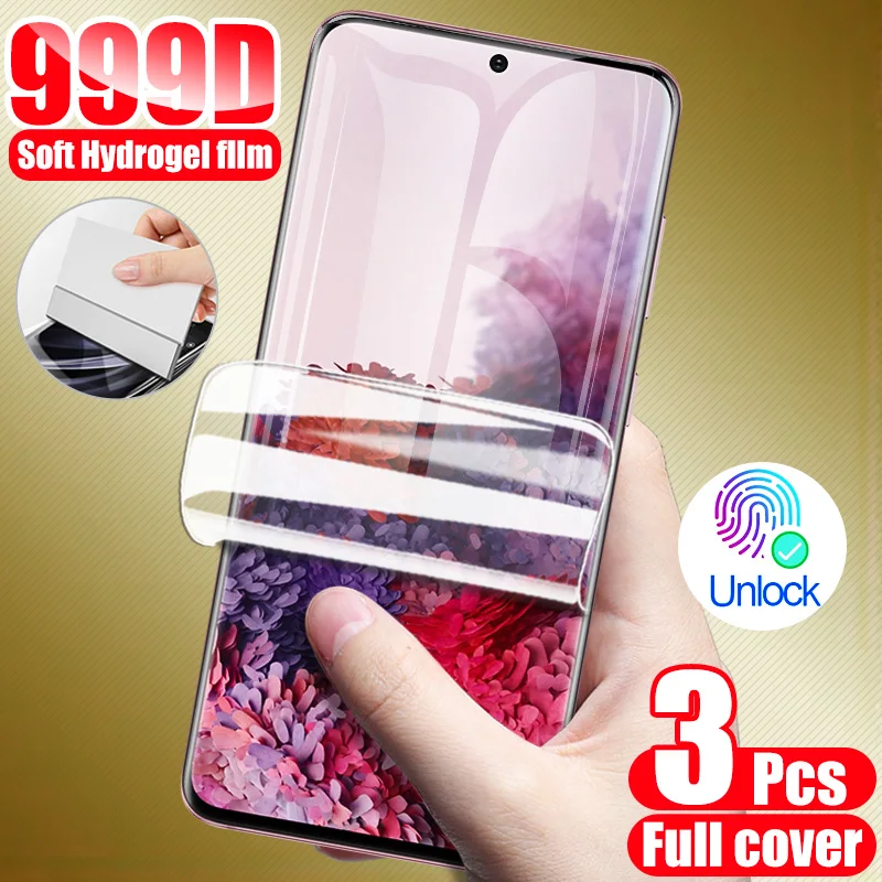 

3Pcs Hydrogel Film Screen Protector For Samsung Galaxy S8 S9 S10 S20 Plus Screen Protector For A50 A51 A70 A30 A71 Note 10 9 8