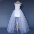Женская атласная юбка из тюля, длинная юбка с поясом, элегантная белая Тюлевая юбка макси для свадьбы, 2 слоя