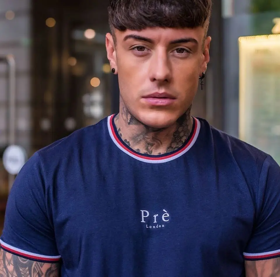 Мужская футболка с круглым вырезом короткими рукавами европейский размер