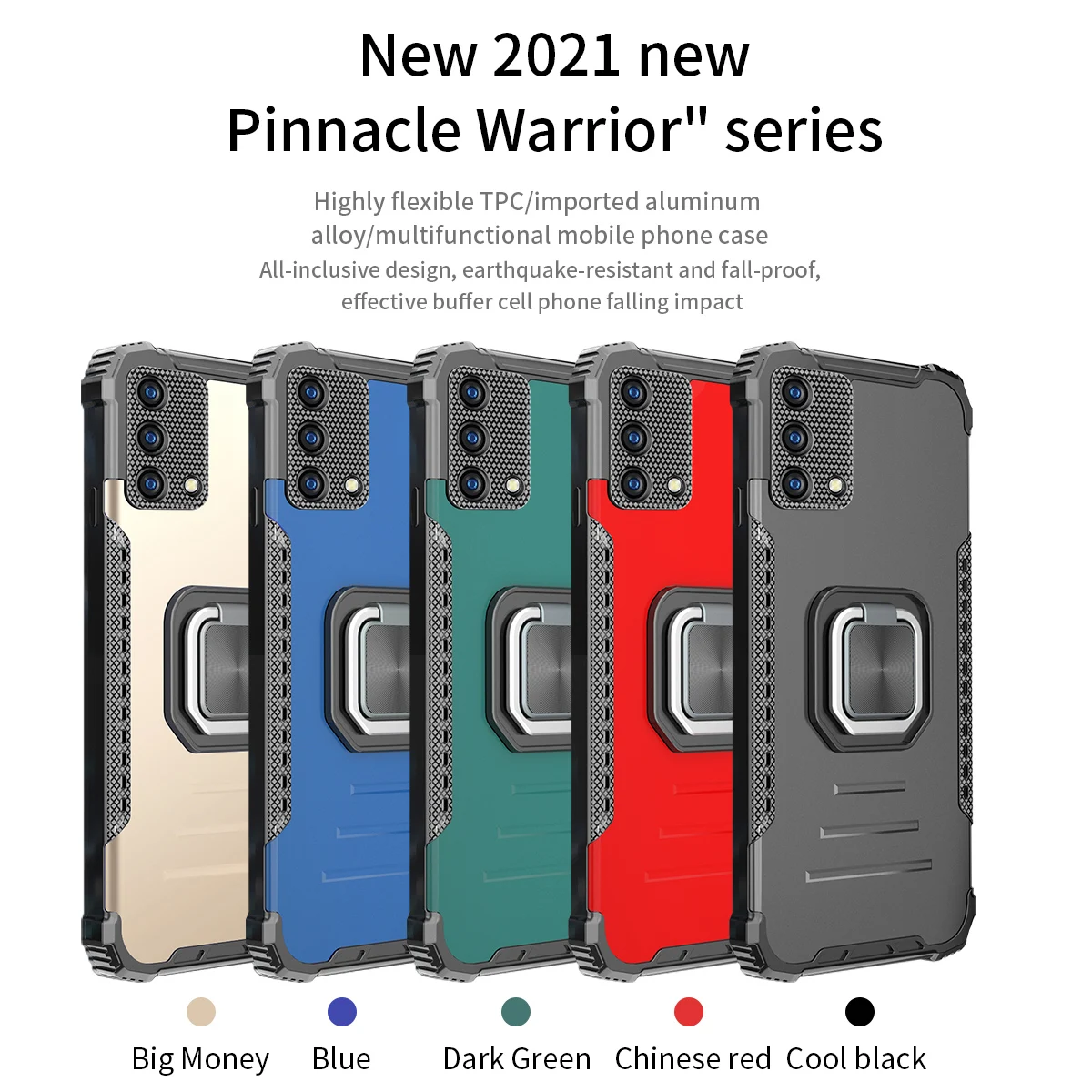 

Luxury Phone Case For OPPO A54 5G A74 A93 A94 A53 2020 A32 A52 A72 A92 A9 A5 Armor With Ring Magnetic Bracket Shockproof Cover