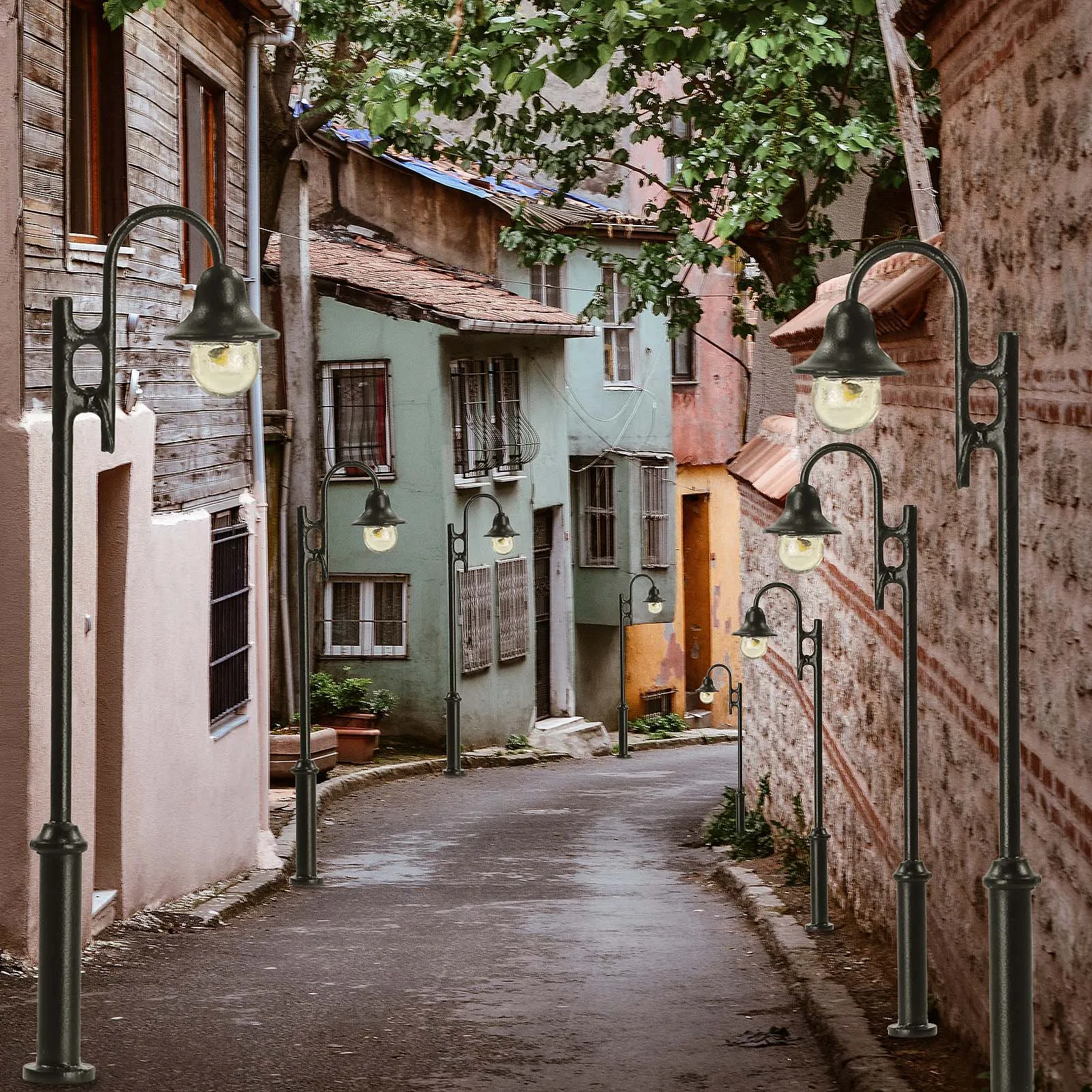 Модель железнодорожного поезда 1:76 10 шт. Уличные светильники в масштабе OO