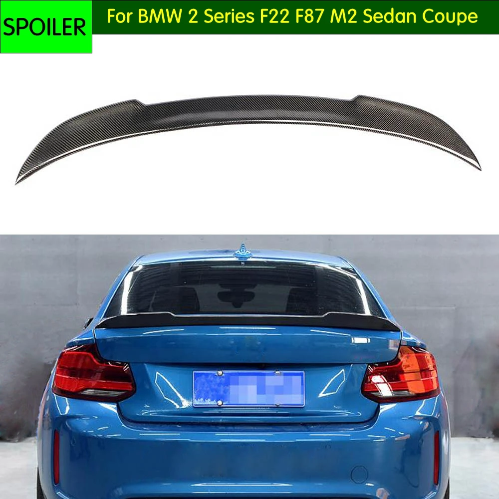 Carbon Fiber Rear Trunk Spoiler Boot Lip Wing For BMW 2 Series F22 F87 M2 Base Sedan M Sport Coupe 2014 - 2019 | Автомобили и