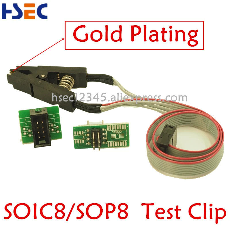 Soic8 sop8 зажим испытания для TL866ii плюс minipro TL866CS TL866A EZP2010 EZP2013 EZP2019 CH341A RT809F RT809H bios ПРОГРАММАТОРЫ eeeprom