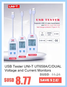 UNI-T мини цифровой мультиметр UT123 Автоматический диапазон AC DC напряжение Омметр температура тест er NCV/непрерывность тест EBTN цветной экран