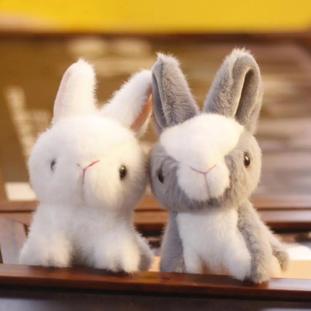 

Bunny Keychain Skin-friendly Vivid Rabbit Appearance Bag Decoration Pendant Accessories Faux Fur Keychain