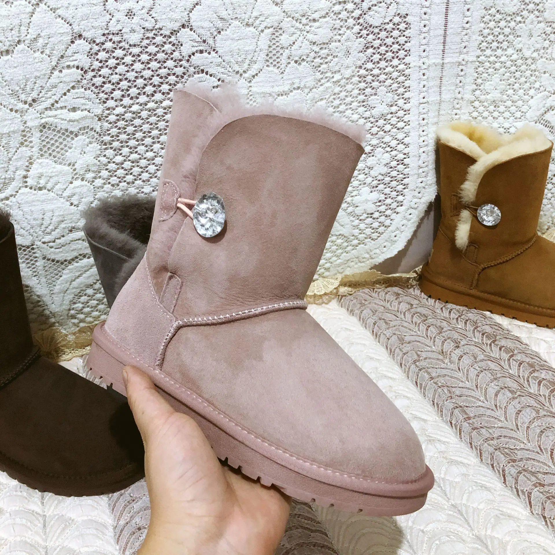 Новые австралийские классические зимние сапоги из натуральной овечьей кожи