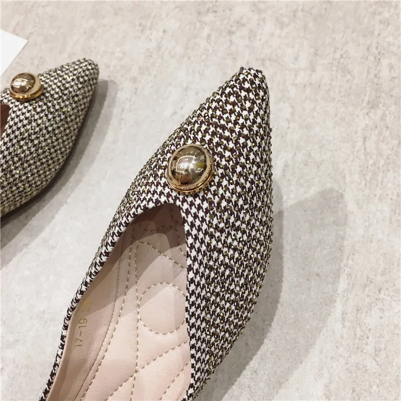 Туфли Женские балетки Женская обувь без каблука Цвет Черный Большой Размеры