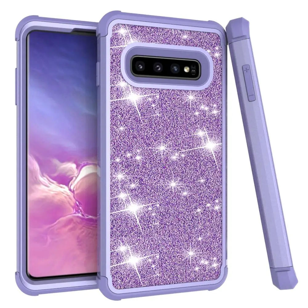 Блестящий чехол для телефона Samsung Galaxy S10/S10e/ S10 + гибридный противоударный прочный
