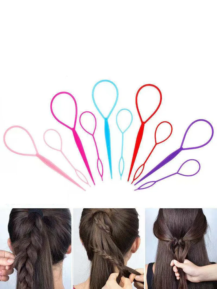 

4PCS/Lot Fashion Colorful DIY Hair Styling Headbands For Girls Hair Pin Disk Pull Pins Hair Bands Headwear Kids Hair Accessories