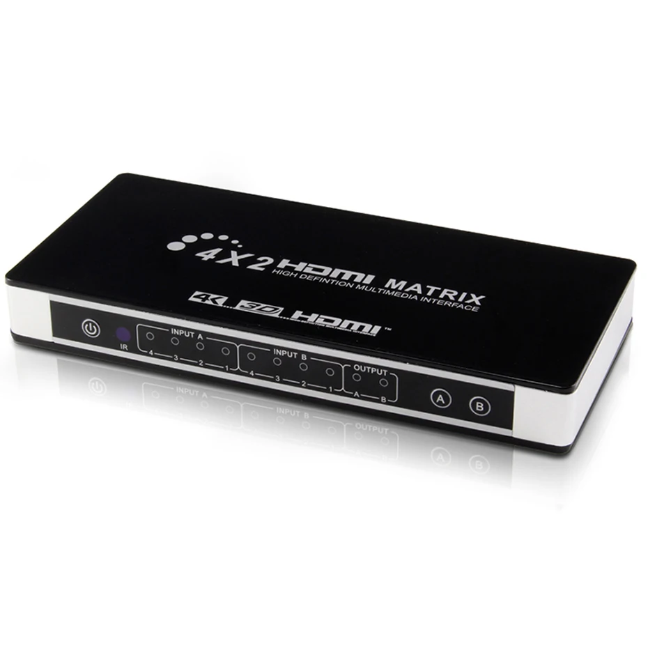 HDMI матрица 4X2 переключатель сплиттер с toslink и стерео аудио 4kX 2K/30 Гц поддерживается