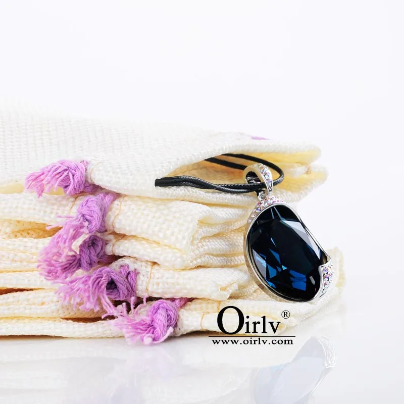 Oirlv 10Pieces/Lot Linen Jewelry Bag with PurpleTelescopic Rope Bracelet Necklace Storage Pouch | Украшения и аксессуары