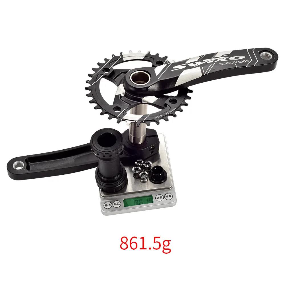 

SWTXO Bicycle Crank Mountain Bike Crank Arm Set 170mm 104 BCD Bicycle Crankset Bottom Bracket Chainring 32T 34T 36T 38T Plate