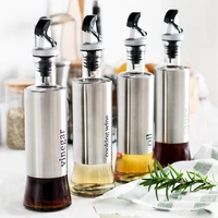 gravity sensing leak proof oil bottle soy sauce vinegar wine glass bottle thickened home kitchen sesame oil bottle oil pot set