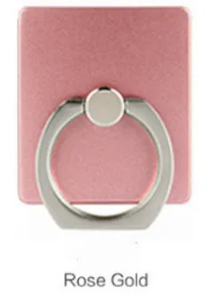 Finger Phone Holder Stands 360 Degrees Circle Grip Phone Holder Smartphones for Iphone Xiaomi Cell Mobile Car Phone Ring Holder - Цвет: RoseGold