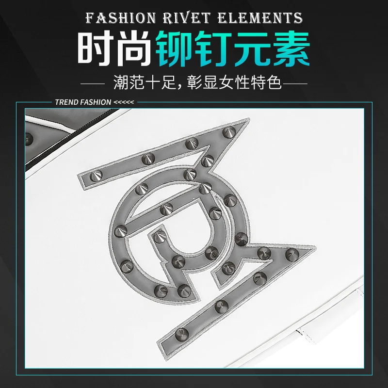 PGM Golf Women's Fashion Rivet Rack Bag Transparent Cap Waterproof High Capacity Clubs Bag Ladies Triangle Stable Stand Ball Bag