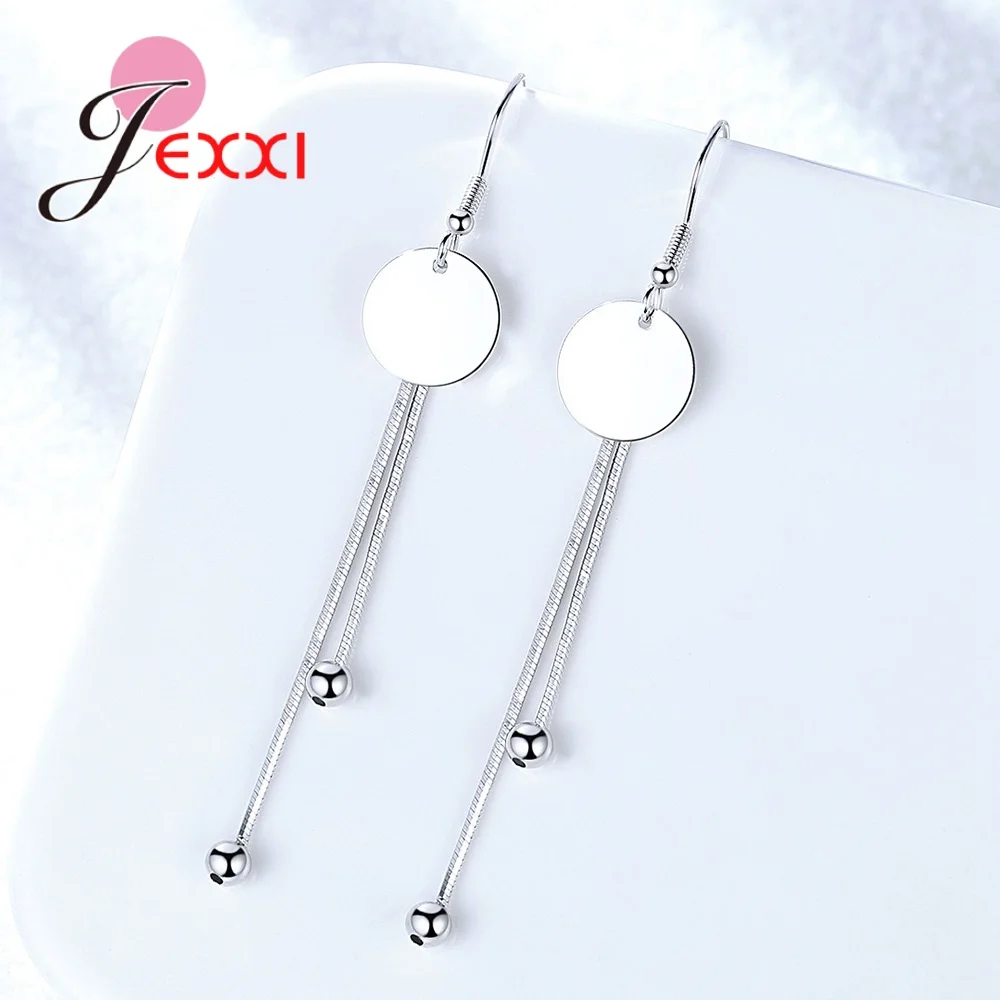Прекрасный круглый длинные серьги для женщин в богемном стиле панк Цвет