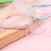 magnetic mountain ocean pendant couple bracelet for lovers best friends trendy charm friendship bracelets fashion jewelry