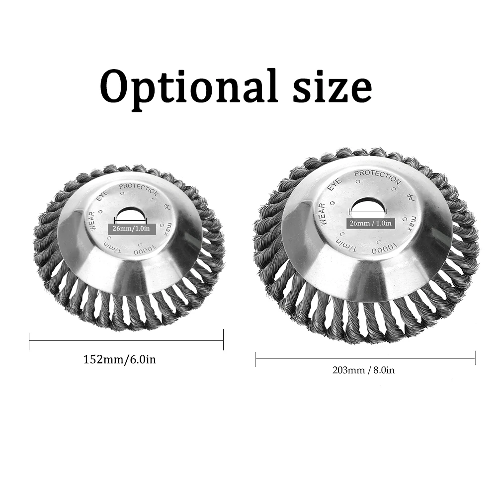 Стальная проволока колесо садовая щетка для травы газонокосилка резак лезвие