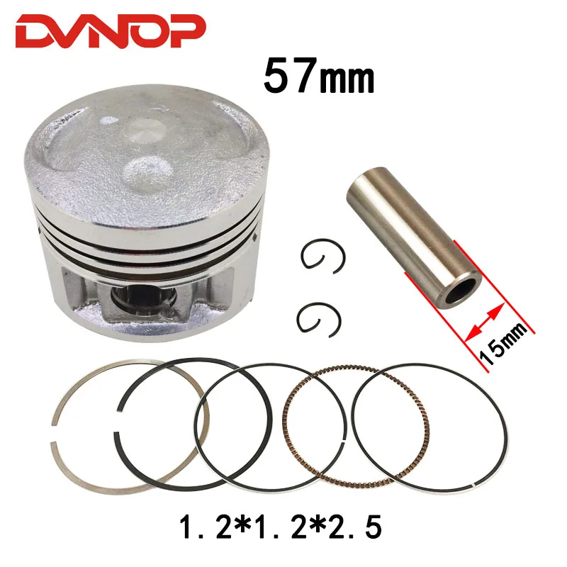 

Motorcycle 57 mm Piston 15 mm Pin Ring Set For Yamaha SRZ150 JYM150 SRZ JYM 150 150cc Egine Spare Parts