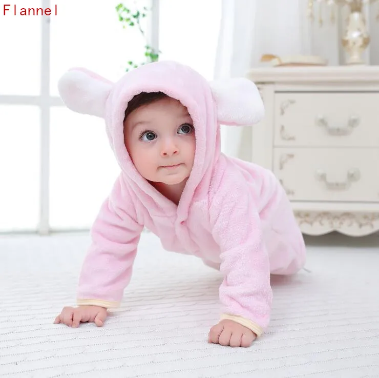 FLRpink Г., зимняя одежда с капюшоном для новорожденных детей новая весенняя верхняя одежда розового цвета из полиэстера для маленьких девочек, комбинезон для мальчиков возрастом от 3 месяцев до 12 месяцев - Цвет: FLRpink