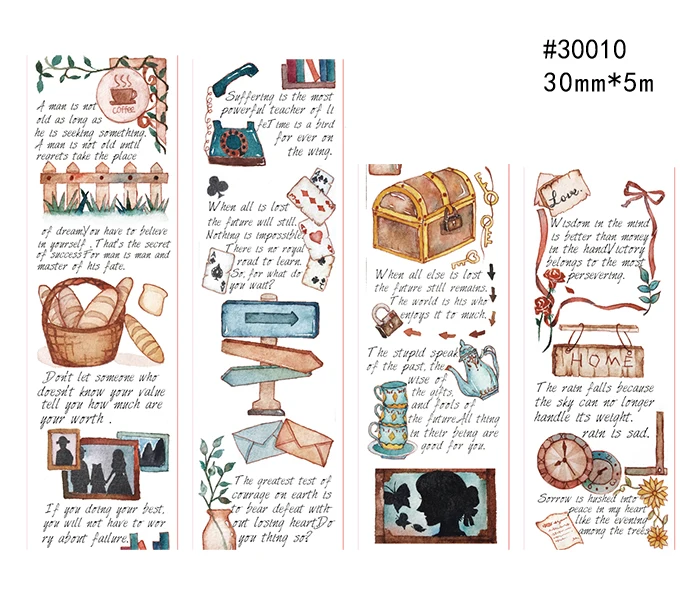 30010 И купон васи лента, васи лента, акварель, опциональное сочетание, распродажа,#6813-6862 - Цвет: 30010