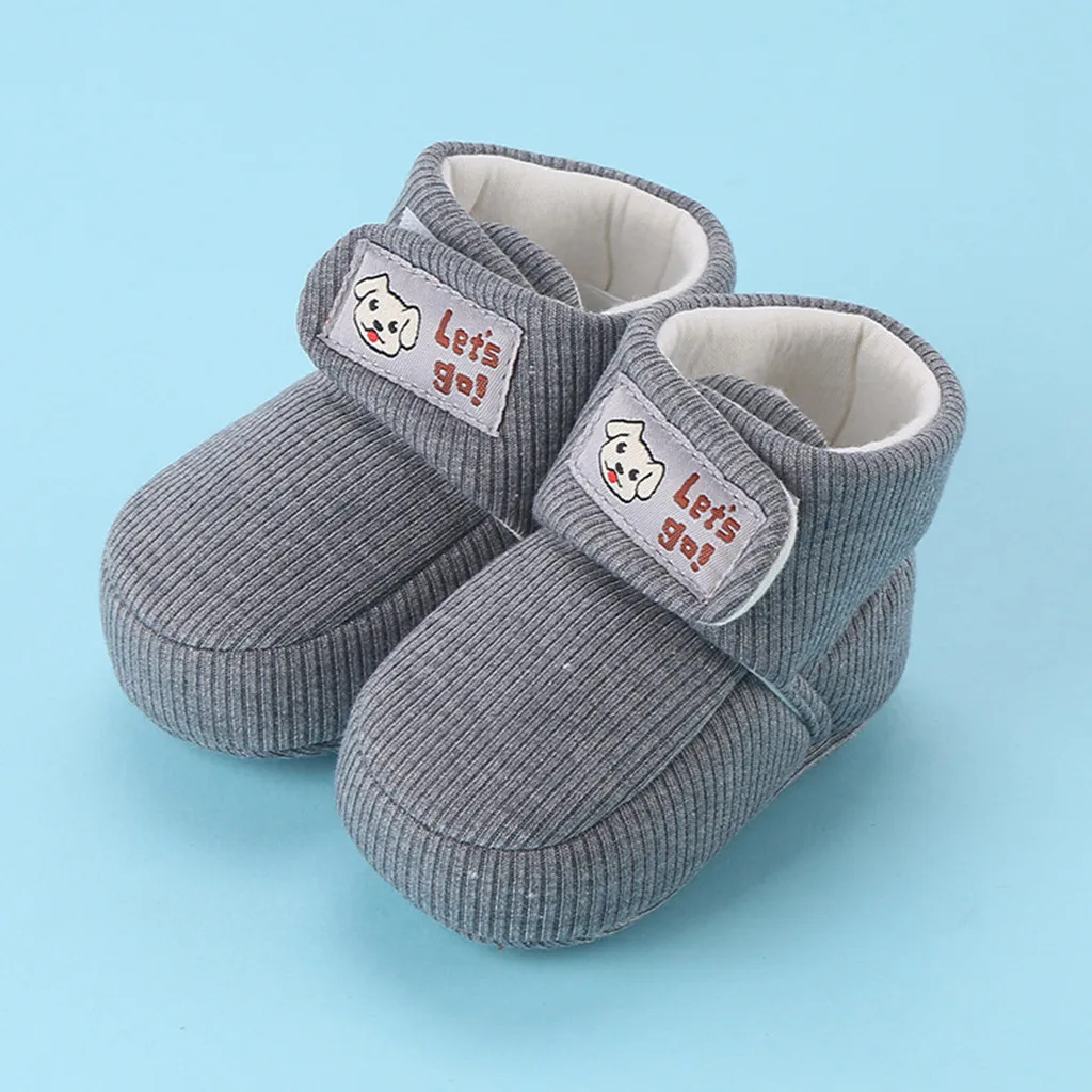 Домашняя хлопковая обувь для малышей младенцев новорожденных мягкая теплая