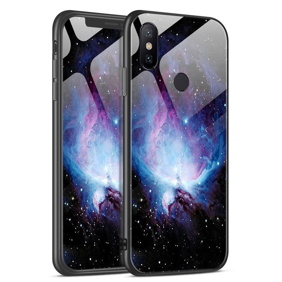 W169 Чехол из закаленного стекла для Xiao mi A1 A2 A2Lite Edge Cover для Xiaomi mi 6 6X для задней крышки, Твердый чехол с полной защитой звездного цвета - Цвет: W169