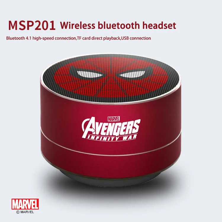 Беспроводная Bluetooth-Колонка Marvel Iron Man Портативная колонка с поддержкой Bluetooth