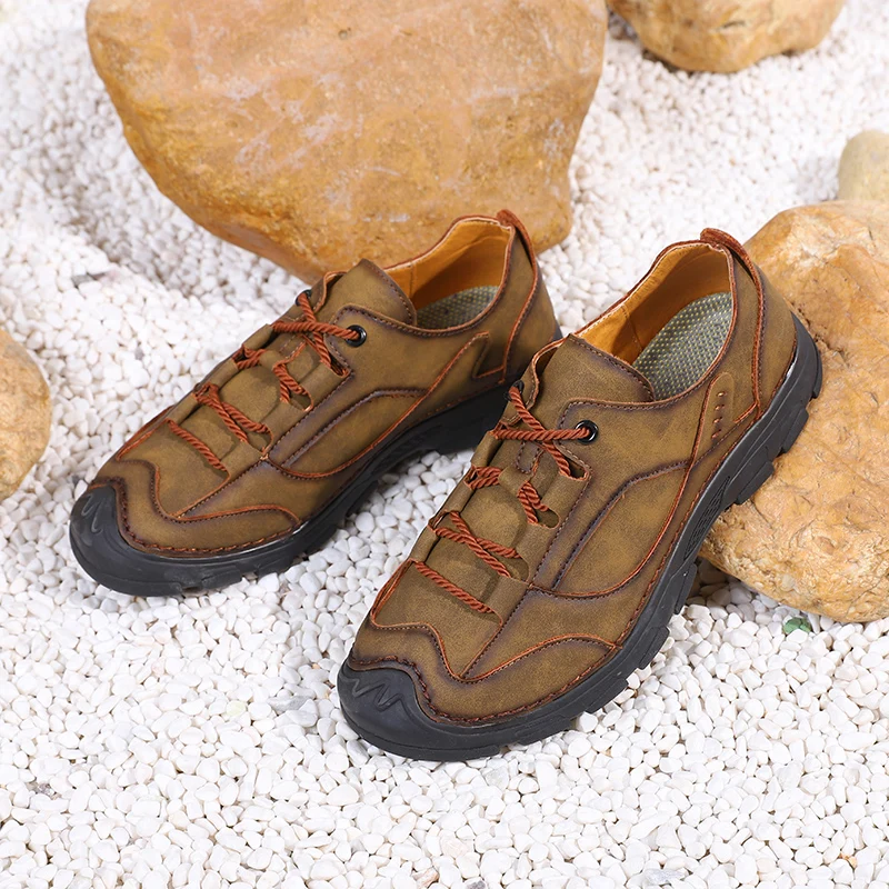 

Модная осенне-зимняя мужская обувь, удобные легкие мужские ботинки, новый стиль, мужская повседневная защитная обувь, походная обувь для ак...