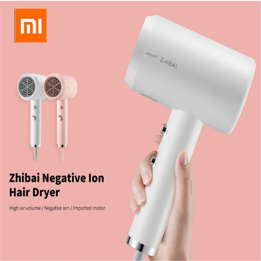 Zhibai HL311 1800 Вт фен бытовой портативный компактный отрицательный ионный для волос 2