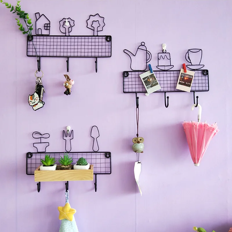 Креативные металлические крючки нордический Железный настенный декоративный