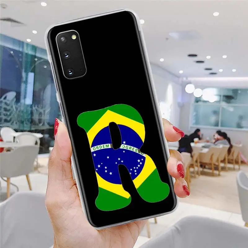 

Letter B Brazil Flag National Phone Case for Samsung Galaxy S20 FE S10 Plus S21 Ultra S10e S8 S9 Plus Hard PC Cover Bumper Funda