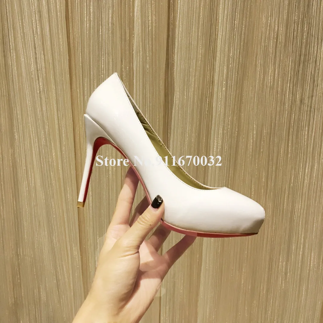 

Brand Designer Red Bottom Women High Heel Wedding Party Shoes 10CM Patent Leather Pumps