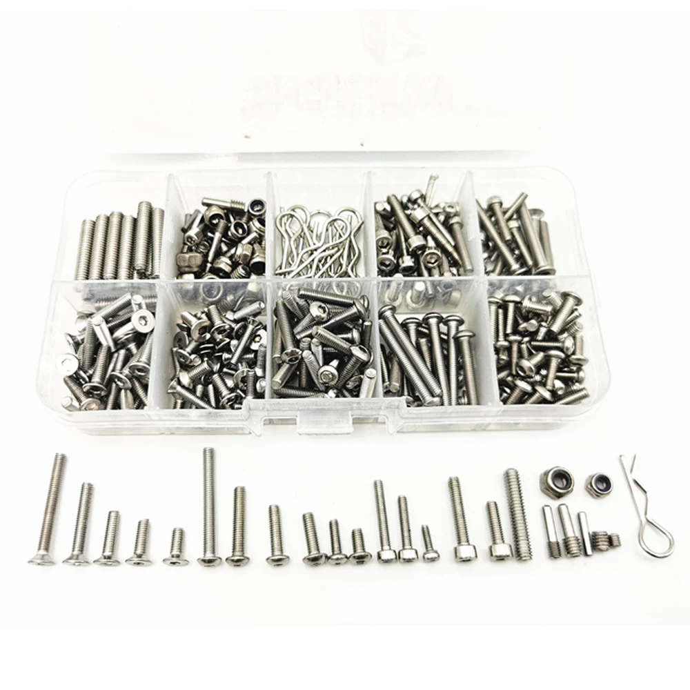 Набор винтов из нержавеющей стали с коробкой для Axial SCX10 II 90046 47 1/10 гусеничного