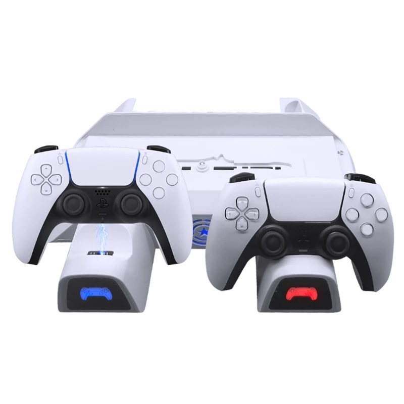 

PS5 Cooling Fan and 11 Games Storage Compatible with PS5, External USB Powered Triple High Speed Fan Stand for Game Console