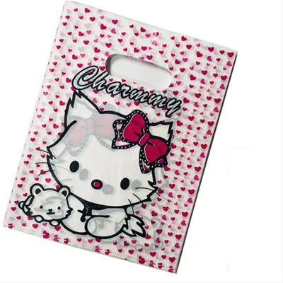 Lovely kitten D& P 15*20 см/20*25 см 10 шт. свадебные подарки бутик подарки упаковка для покупок пластиковые ручки сумки ювелирные изделия пластиковые пакеты для упаковки - Цвет: Lovely kitten