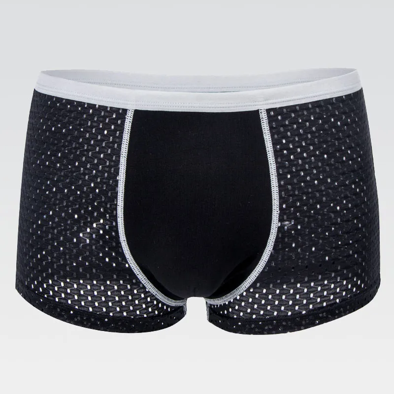 Трусы-боксеры мужские сетчатые прозрачные 4 шт./лот | Мужская одежда