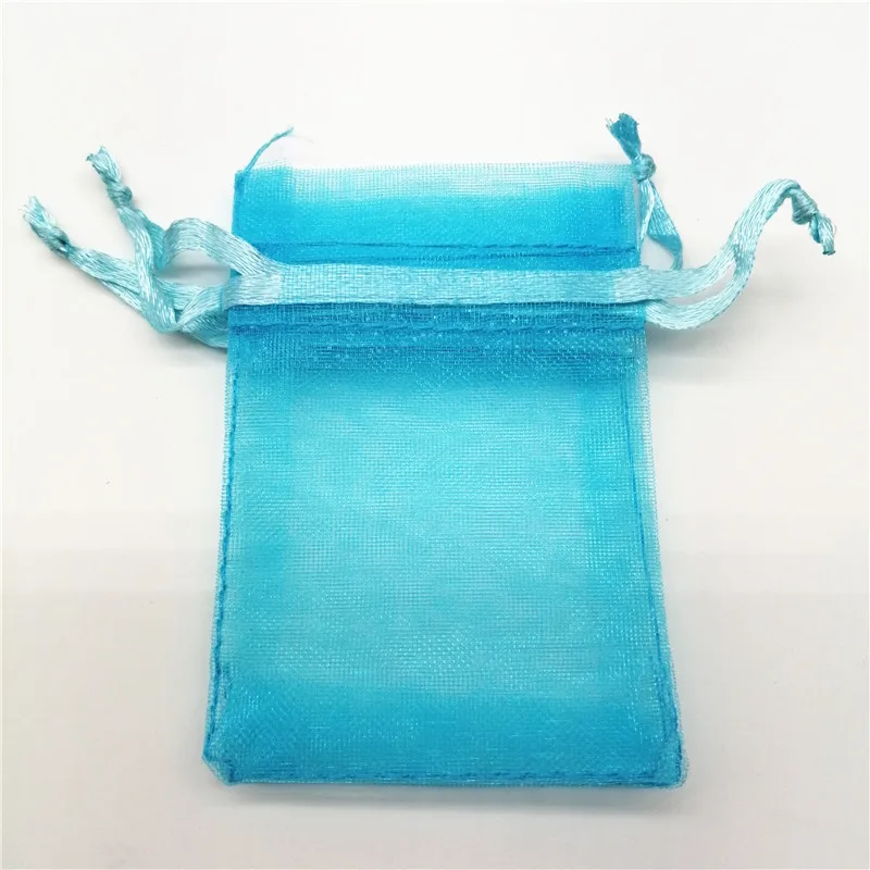 100 шт./лот Сумка из органзы на шнурке сумка для ювелирных изделий упаковка сумки