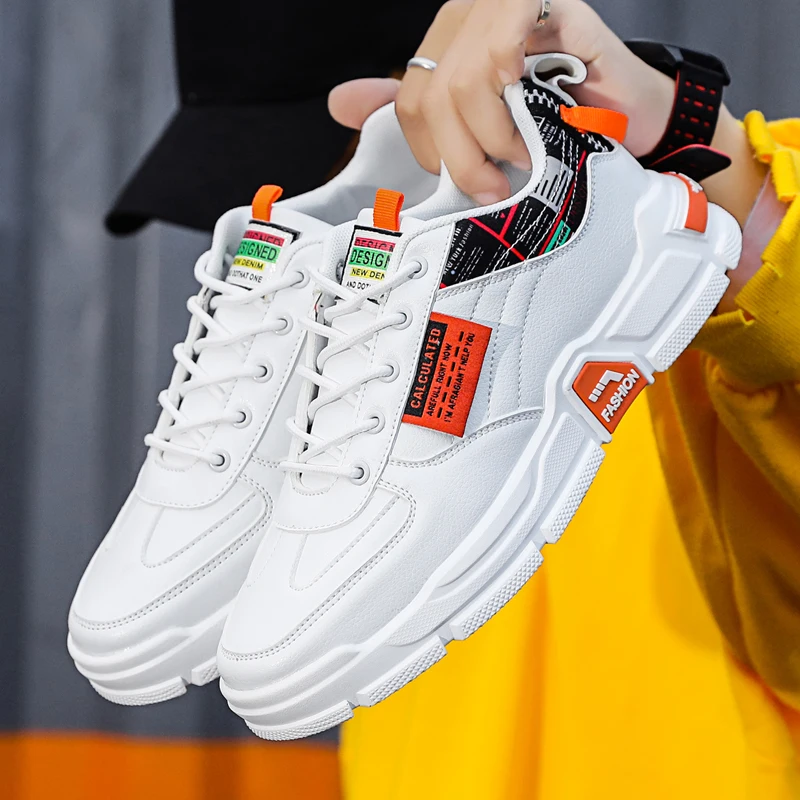 

Leather Shoes For Men Korean Shoes For Men 2021 Breathing Safety Footwear Sole Sneakers Men's Designer Luxury 2021 Tennis Pink