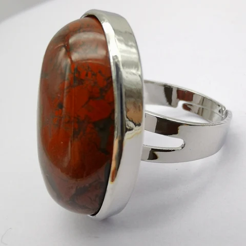 Женское кольцо на палец с бусинами, ювелирное изделие с бусинами из камня яшмы, Размер 8x103