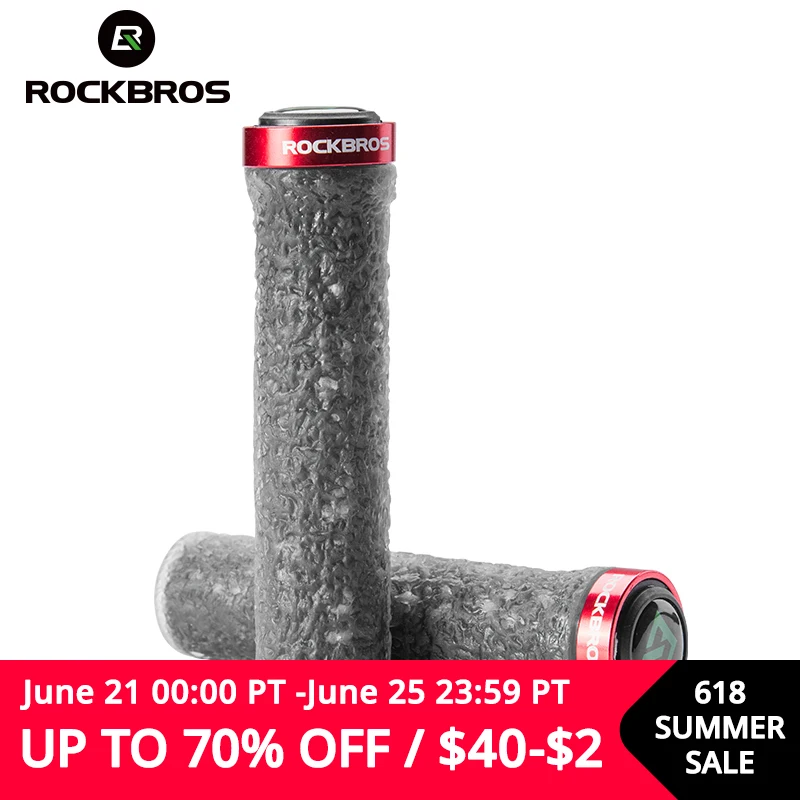Велосипедные ручки ROCKBROS нескользящие из тпэ мягкие противоударные резиновые для